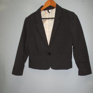 H&M Divided Women's Jacket Size 12 Black Color One Button Women's Jacket